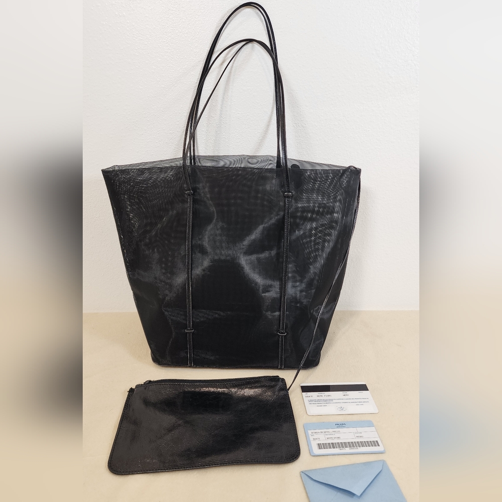 Prada Mesh shoulder tote with attached baby. Perfect for summer! - Picture 2 of 16
